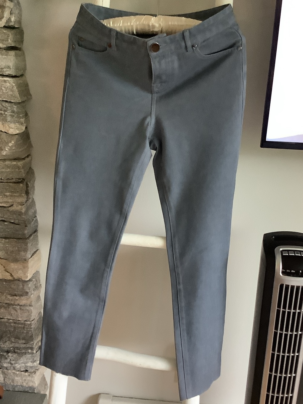 Women's Ankle Slim Jeans in Slate Grayish Blue